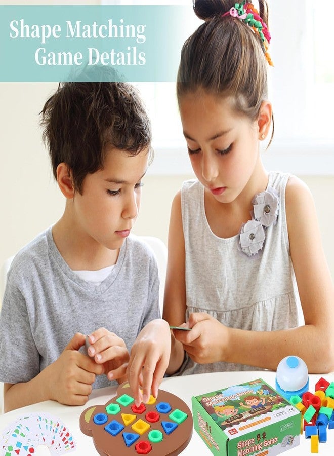 Sky Tech® Geometric Shape and Color Matching Puzzle Board Game with Bell for Kids 3+ Years | Sensory Educational, Fun and Learning Toy for Children | Ideal for Gifting - Image 2